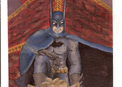 Batman In The Tower - Oil On Paper