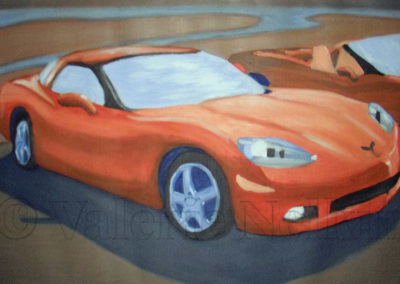 Corvette Complements - Oil On Paper